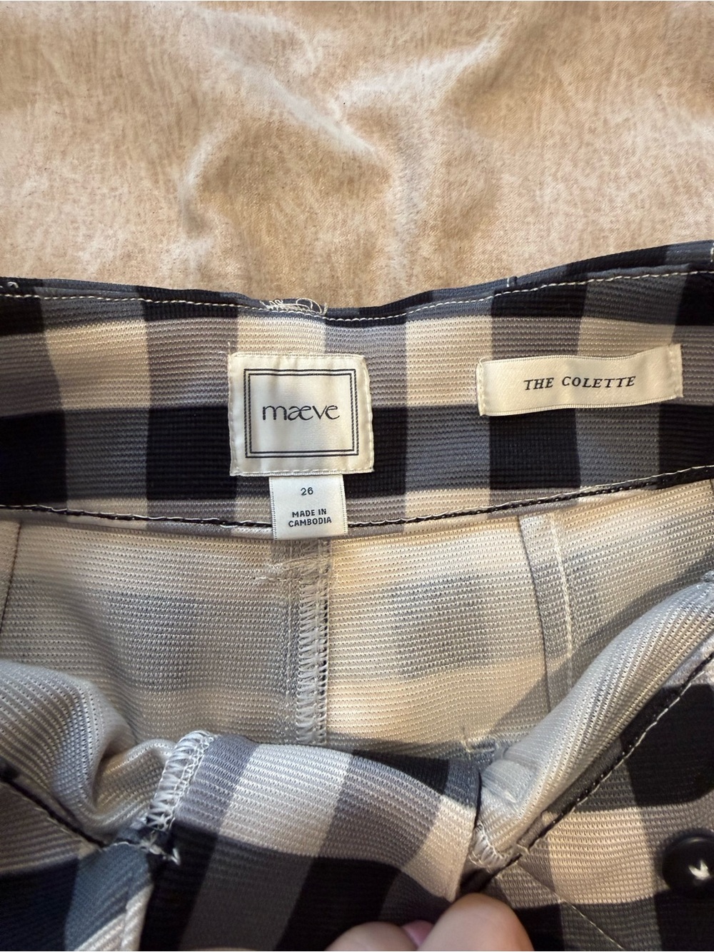 Anthropologie Maeve Checkered Wide Leg Pants - Picture 5 of 5